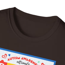 Load image into Gallery viewer, Autism Awareness Bingo T-Shirt, Unisex Softstyle Tee for Fundraising Events, Family Gatherings, Awareness Month, Gift for Supporters
