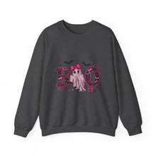 Load image into Gallery viewer, Boo Ghost Halloween Sweatshirt, Unisex Cozy Crewneck, Spooky Season Apparel, Cute Halloween Gift, Fall Fashion
