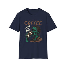 Load image into Gallery viewer, Zombie Coffee Lover T-Shirt | Unisex Casual Tee for Coffee Lovers | Halloween, Gift, Daily Wear, Softstyle  Tee
