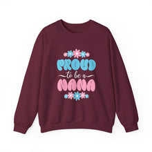 Load image into Gallery viewer, Proud Nana Crewneck Sweatshirt - Cozy Gift for Grandmothers, Family Gatherings, Birthdays, Mother's Day, Cool Weather
