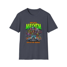 Load image into Gallery viewer, Monstrous Mayhem Unisex Softstyle T-Shirt, Graphic Tee, Halloween Costume, Gift for Gamers, Casual Wear, Fun T-Shirt
