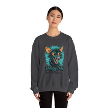 Load image into Gallery viewer, Cozy Halloween Sweatshirt, Beastly Fear Crewneck, Unisex Fall Apparel, Spooky Season Fashion, Halloween Gift Idea
