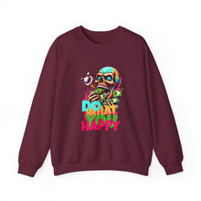 Load image into Gallery viewer, Funny Skull Quotes Unisex Sweatshirt, Happy Vibes Sweater, Silly Skeleton Jumper, Motivational Pullover, Cool Graphic Crewneck, Comfortable
