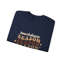 Load image into Gallery viewer, Touchdown Season Sweatshirt - Cozy Gift for Football Fans, Autumn Apparel, Game Day Wear, Unisex Crewneck
