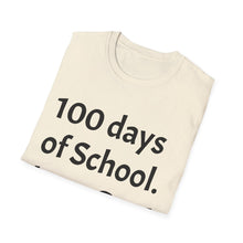 Load image into Gallery viewer, 100 Days of School Unisex Softstyle T-Shirt, Fun Teacher Shirt, Back to School, Student Gift, Classroom Celebration
