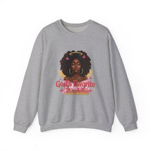 Load image into Gallery viewer, Black History African American Woman Gods Favorite Baddie Sweatshirt, Black Princess Self Love Crewneck Pullover, Unisex Heavy Blend Jumper,
