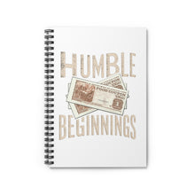 Load image into Gallery viewer, Inspirational Spiral Notebook - Humble Beginnings, Unique Gift for Writers, Journaling, Gratitude, School, Creative Mindset

