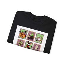 Load image into Gallery viewer, Halloween Themed Unisex Crewneck Sweatshirt, Cozy Fall Layering, Spooky Season Apparel, Pumpkin, Ghost, Witch Design
