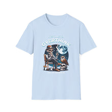 Load image into Gallery viewer, Skull &amp; Moon Graphic T-Shirt, Unisex Halloween Tee, Cute Skeleton Apparel, Perfect for Fall, Spooky Vibes Fashion
