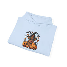 Load image into Gallery viewer, Halloween Cat Witch Hoodie | Cozy Unisex Sweatshirt | Pumpkin Patch, Spooky Season, Fall Fashion, Halloween Gift, Casual Wear

