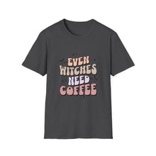Load image into Gallery viewer, Unisex Coffee Lover T-Shirt - "Even Witches Need Coffee" - Perfect Gift for Halloween, Witchy Vibes, Casual Wear, Coffee Enthusiasts, [...]
