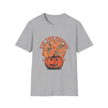 Load image into Gallery viewer, Halloween Pumpkin Unisex T-Shirt | Festive Tee for Fall, Spooky Season Wear, Casual Halloween Outfit, Trick or Treat Shirt, Gift for [...]
