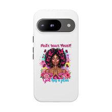 Load image into Gallery viewer, Inspirational Phone Case, Pray Wait Trust God Has a Plan, Spiritual Gift, Motivational Decor, Faith-Based Accessory
