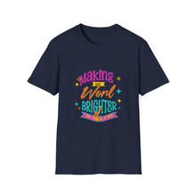 Load image into Gallery viewer, Bright World T-Shirt - Unisex Graphic Tee, Fun Casual Wear, Gifts for Friends, Uplifting Statement Shirt, Perfect for Celebrations
