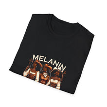 Load image into Gallery viewer, Melanin Goddess Unisex Softstyle T-Shirt, Casual Wear, Affirmation Tee, Gift for Her, Summer Essential, Black Woman Pride Shirt
