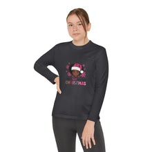 Load image into Gallery viewer, Christmas Kids Long Sleeve Tee, Just A Girl Who Loves Holiday Shirt, Children's Gift, Festive Youth Top, Winter Apparel
