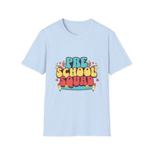 Load image into Gallery viewer, Playful Preschool Squad T-Shirt, Unisex Graphic Tee for Kids, Fun Birthday Gift, Back to School Apparel, Cute Family Outfit
