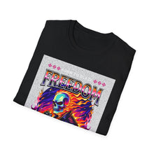 Load image into Gallery viewer, Freedom Graphic Tee for Rebels, Unisex Softstyle T-Shirt, Casual Wear, Gift for Independence Day, Alternative Fashion, Festival Outfit
