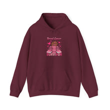 Load image into Gallery viewer, Breast Cancer Survivor Hoodie, Empowerment Sweatshirt, Supportive Gift, Unisex Hooded Sweatshirt, Cancer Awareness Apparel

