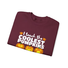 Load image into Gallery viewer, Halloween Pumpkin Crewneck Sweatshirt, Unisex Fall Apparel, Cozy Sweatshirt, Halloween Gift, Pumpkin Design, Casual Wear, Autumn Fashion
