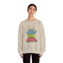 Load image into Gallery viewer, Curiosity Passion Crewneck Sweatshirt - Motivational Gift for Students, Education Inspiration, Cozy Unisex Sweater, Unique Teacher [...]

