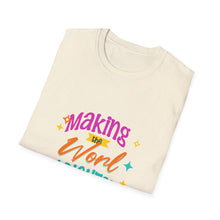 Load image into Gallery viewer, Bright World T-Shirt - Unisex Graphic Tee, Fun Casual Wear, Gifts for Friends, Uplifting Statement Shirt, Perfect for Celebrations
