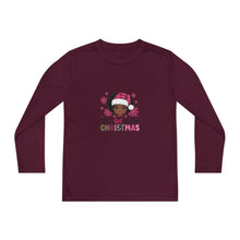 Load image into Gallery viewer, Christmas Kids Long Sleeve Tee, Just A Girl Who Loves Holiday Shirt, Children's Gift, Festive Youth Top, Winter Apparel

