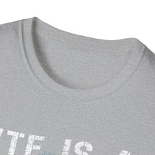 Load image into Gallery viewer, Witty Graphic Tee - "WTF is a Kilometer?" | Unisex Softstyle T-Shirt for Travel Lovers, Funnies, Humor Gifts, Casual Wear, Everyday Use
