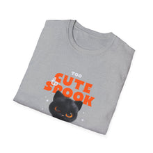 Load image into Gallery viewer, Cute Spook Cat T-Shirt, Halloween Tee, Unisex Softstyle Shirt, Funny Black Cat Shirt, Fall Fashion, Gift for Cat Lovers
