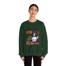 Load image into Gallery viewer, Halloween Unisex Sweatshirt - "On My Way to Stir the Pot" Funny Graphic Top, Cozy Fall Apparel, Gift for Witch Lovers, Halloween [...]
