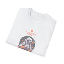 Load image into Gallery viewer, Halloween Astronaut Graphic T-Shirt, Unisex Halloween Tee, Trick or Treat Shirt, Space-Themed Apparel, Fun Casual Wear
