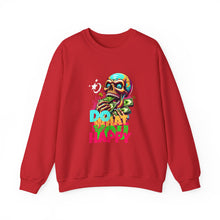 Load image into Gallery viewer, Funny Skull Quotes Unisex Sweatshirt, Happy Vibes Sweater, Silly Skeleton Jumper, Motivational Pullover, Cool Graphic Crewneck, Comfortable
