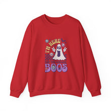 Load image into Gallery viewer, Halloween Ghost Sweatshirt, I'm Here for the Sincere Boos, Cozy Fall Apparel, Unisex Sweatshirt, Perfect for Halloween, Casual Wear

