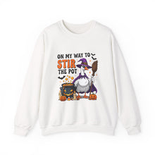 Load image into Gallery viewer, Halloween Unisex Sweatshirt - "On My Way to Stir the Pot" Funny Graphic Top, Cozy Fall Apparel, Gift for Witch Lovers, Halloween [...]
