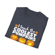 Load image into Gallery viewer, Halloween Pumpkin Graphic Tee, Unisex Softstyle T-Shirt, Fall Fashion, Halloween Party Shirt, Pumpkin Carving, Spooky Season Clothing
