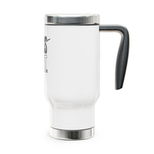 Load image into Gallery viewer, Stylish Stainless Steel Travel Mug with Handle, Perfect for Coffee Lovers, Gift for Him/Her, Inspirational Travel Mug, Jesus Did It [...]
