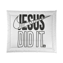 Load image into Gallery viewer, Jesus Did It Comforter - Fun Bedding, Gift for Faith Lovers, Christian Decor, Bedroom Cozy, Unique Housewarming Present
