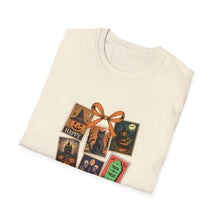 Load image into Gallery viewer, Halloween-Themed Unisex Softstyle T-Shirt, Spooky Graphic Tee, Trick or Treat Shirt, Fall Festival Apparel, Ghostly Vibe Wear
