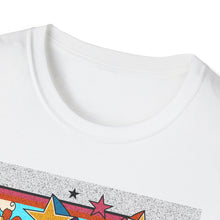 Load image into Gallery viewer, Groovy Unisex Softstyle T-Shirt, Retro Graphic Tee, Peace Sign Shirt, Flower Power Top, Vintage Style Apparel, Bohemian Summer Tee
