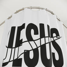 Load image into Gallery viewer, Jesus Did It Shower Curtain, Inspirational Bathroom Decor, Christian Home Gift, Spiritual Bathroom Accessory, Faith-Inspired Decoration
