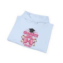 Load image into Gallery viewer, Graduate Girl 2025 Hooded Sweatshirt, Unisex Graduation Gift, Cute Hoodie for Graduates, Cozy Sweatshirt for Celebrations, Graduation [...]
