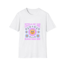 Load image into Gallery viewer, Petals of Joy T-Shirt, Flower Graphic Tee, Positive Vibe Apparel, Unisex Casual Shirt, Spring/Summer Fashion, Gift for Friends
