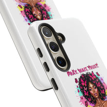 Load image into Gallery viewer, Inspirational Phone Case, Pray Wait Trust God Has a Plan, Spiritual Gift, Motivational Decor, Faith-Based Accessory
