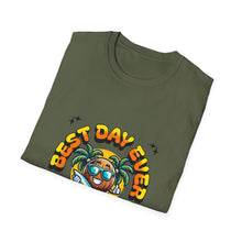 Load image into Gallery viewer, T-Shirt with Relaxing Design for Summer Fun, Best Day Ever Tee, Vacation Wear, Casual Style, Beach Celebration, Unisex Apparel
