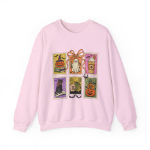 Load image into Gallery viewer, Halloween-Themed Crewneck Sweatshirt, Cozy Unisex Crew, Fall Fashion, Pumpkin Decor, Seasonal Gift, Cute Sweatshirt for October
