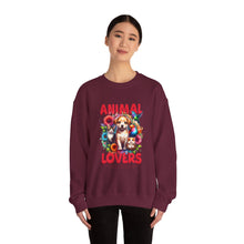 Load image into Gallery viewer, Animal Lovers Crewneck Sweatshirt | Cute Pet Sweatshirt, Gift for Dog Owners, Animal Lover Apparel, Cozy Sweatshirt

