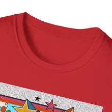 Load image into Gallery viewer, Groovy Unisex Softstyle T-Shirt, Retro Graphic Tee, Peace Sign Shirt, Flower Power Top, Vintage Style Apparel, Bohemian Summer Tee

