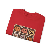 Load image into Gallery viewer, Halloween Pumpkin Patch Crewneck Sweatshirt, Cozy Fall Sweater, Unisex Halloween Apparel, Spooky Season Gear, Perfect for Halloween Parties
