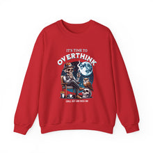 Load image into Gallery viewer, Overthinker Unisex Crewneck Sweatshirt - Cozy Gift for Deep Thinkers, Halloween, Cozy Nights, Thoughtful Apparel, Oversized Sweater
