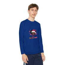 Load image into Gallery viewer, Christmas Kids Long Sleeve Tee, Just A Girl Who Loves Holiday Shirt, Children's Gift, Festive Youth Top, Winter Apparel
